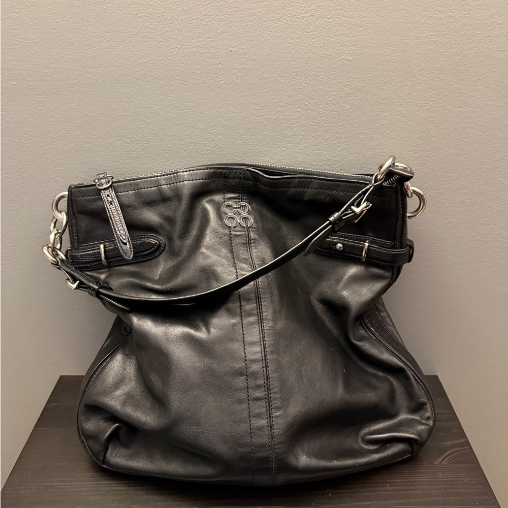 Coach Black Leather Shoulder Bag